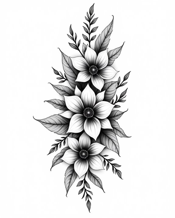 bold botanical ink art