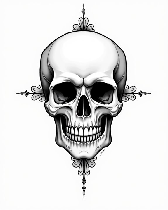 bold classic skull expression