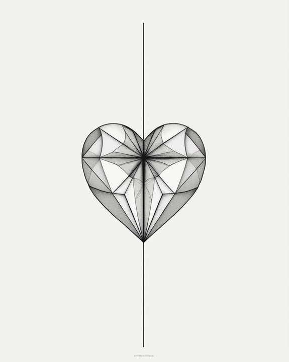 bold colorful geometric love