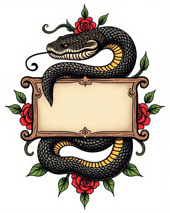 bold colorful traditional snake