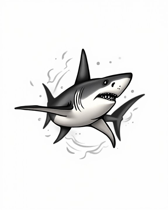 bold dorsal fin silhouette