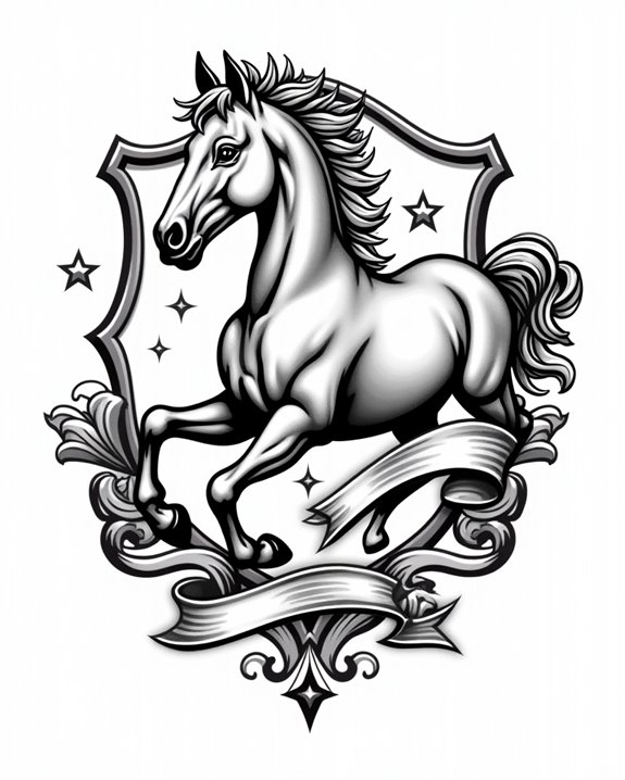 bold equestrian badge design
