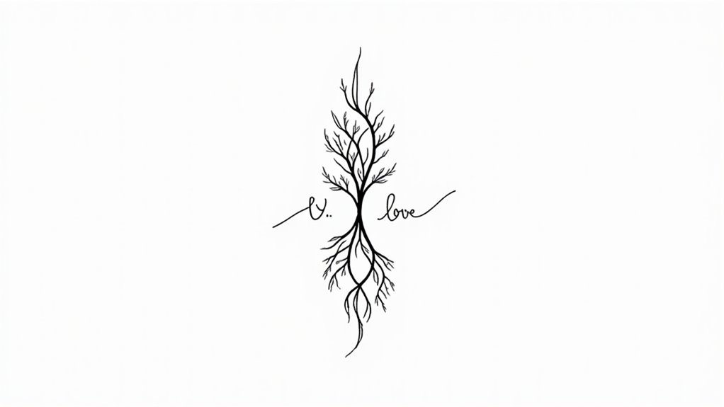 bold family themed forearm tattoos