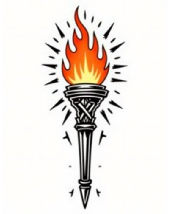 bold flames vibrant symbolism
