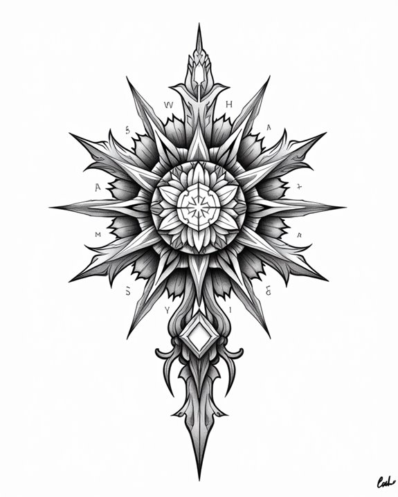bold geometric arm design