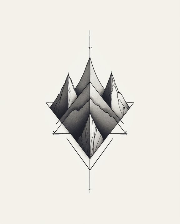 bold geometric mountain design