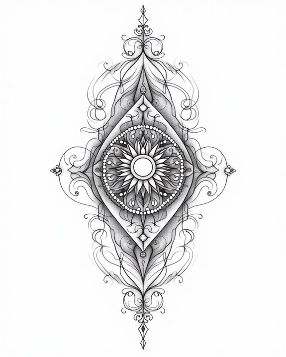 bold geometric tattoo artwork