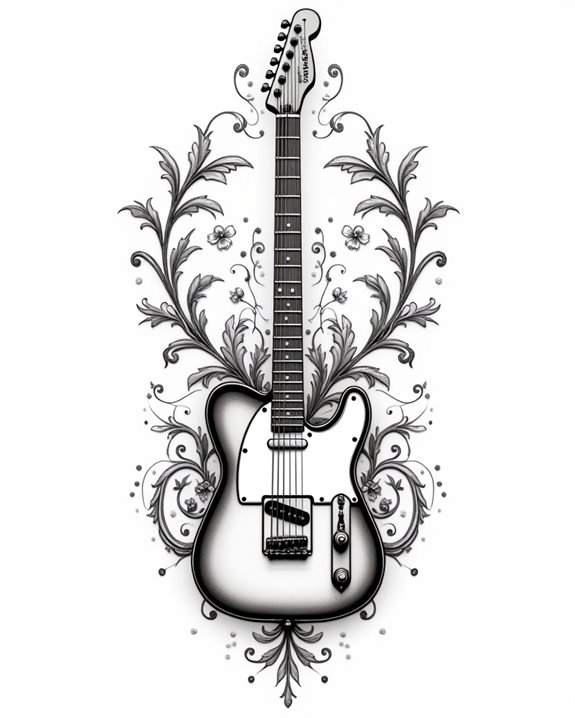bold guitar ink statement