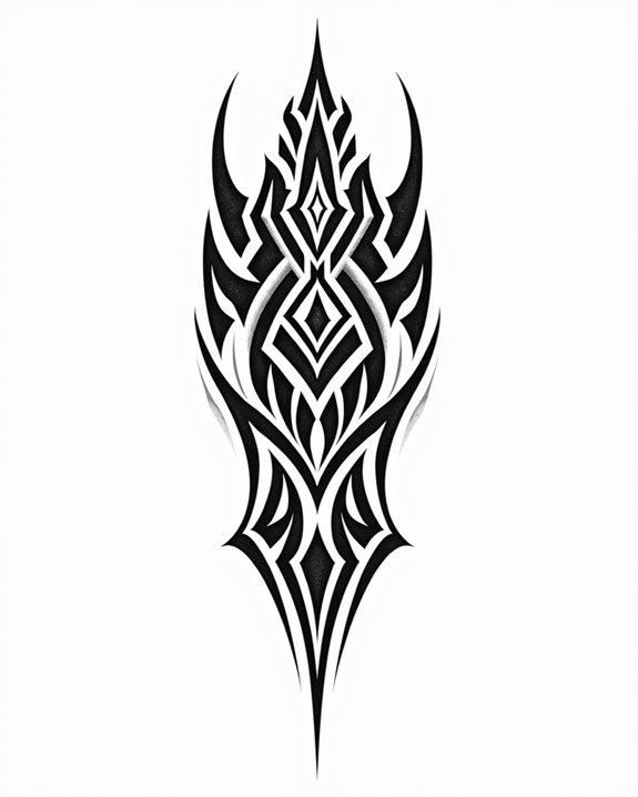 bold jagged tribal designs