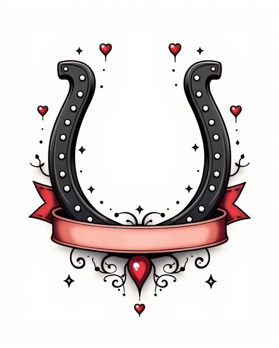 bold lucky red horseshoe