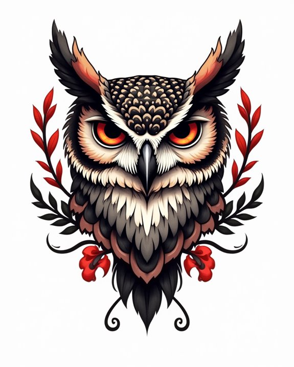 bold masculine cartoon owl