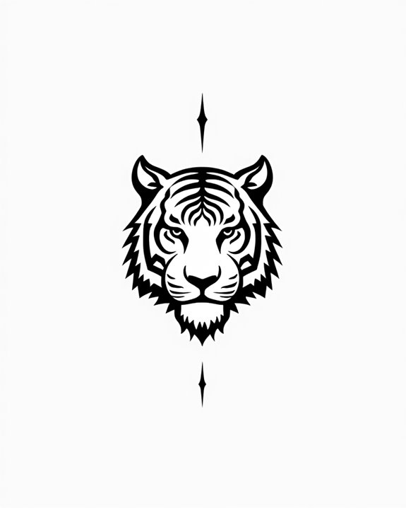 bold minimal tribal tiger