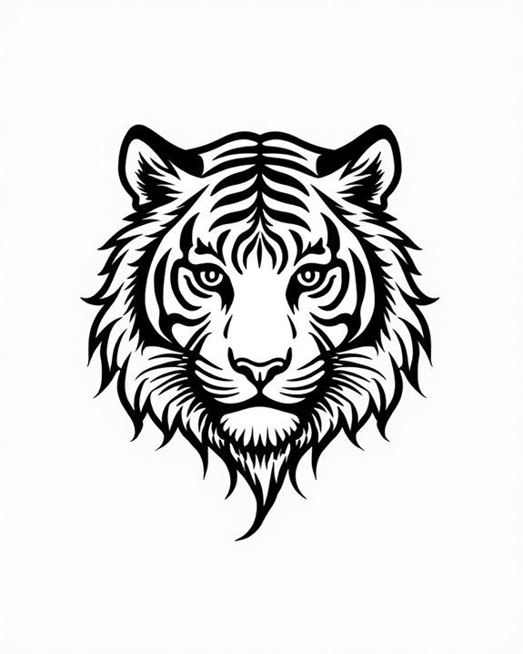bold minimalistic tiger design