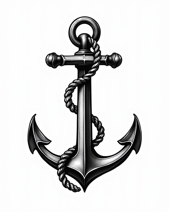bold monochrome anchor design