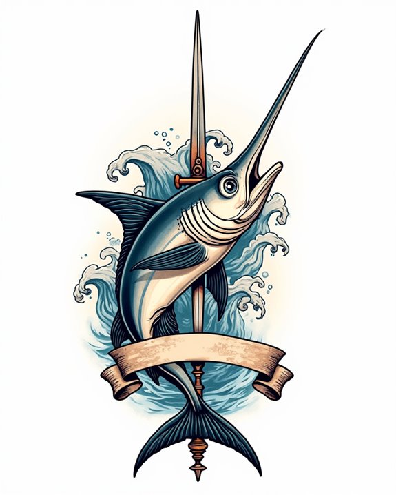 bold oceanic fishing illustration