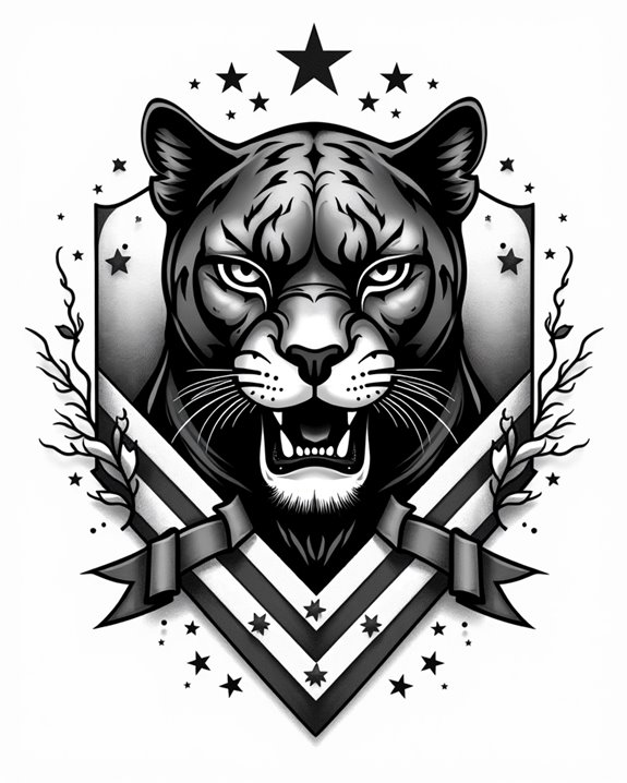 bold panther chevron contrast