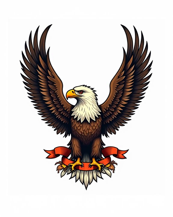 bold patriotic eagle artwork