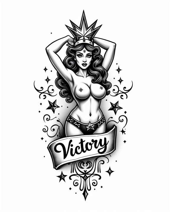 bold patriotic pinup tribute