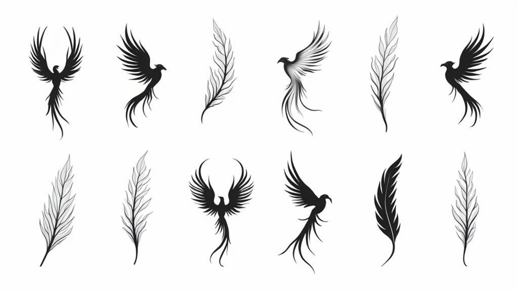 bold phoenix forearm tattoo ideas