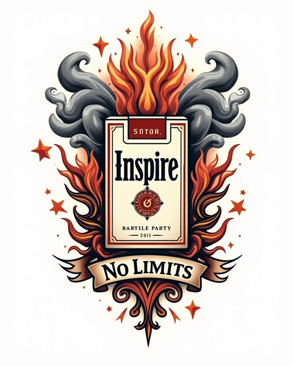 bold rebellious cigarette symbol