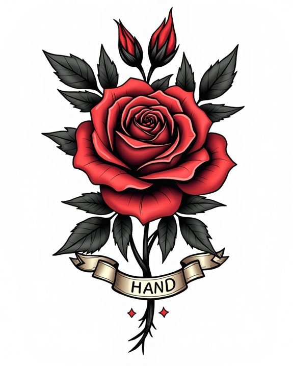 bold red rose elegance
