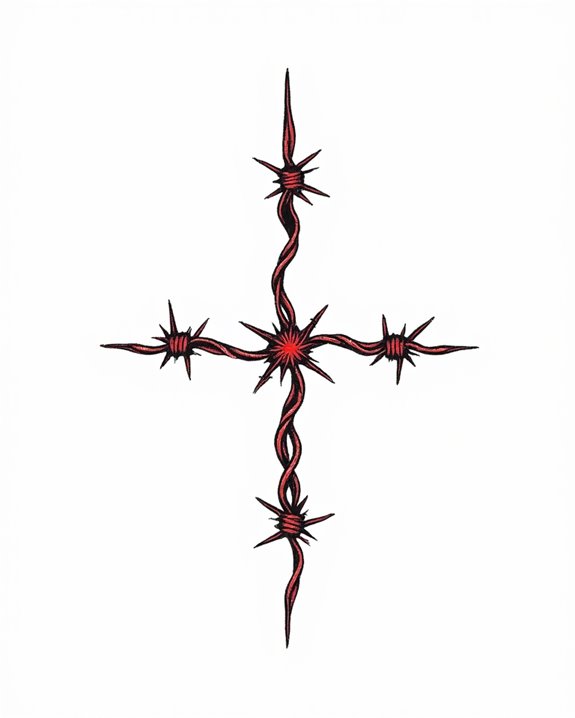 bold red sharp outline