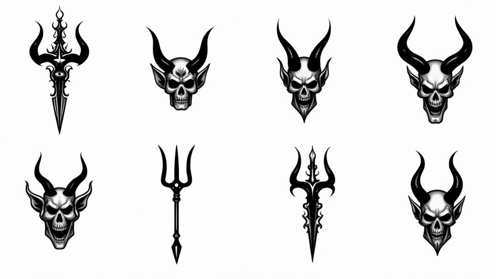 bold retro devil tattoo designs