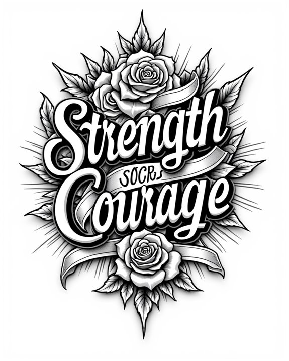bold shadows enhance lettering
