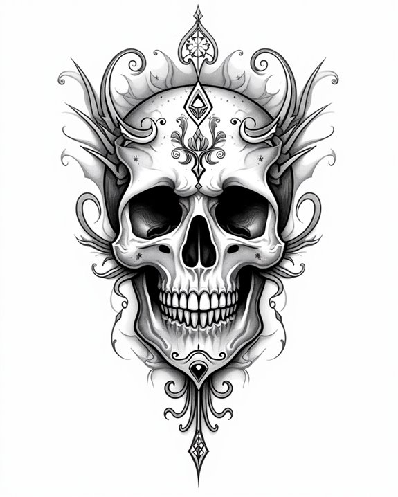 bold skull tattoo symbols