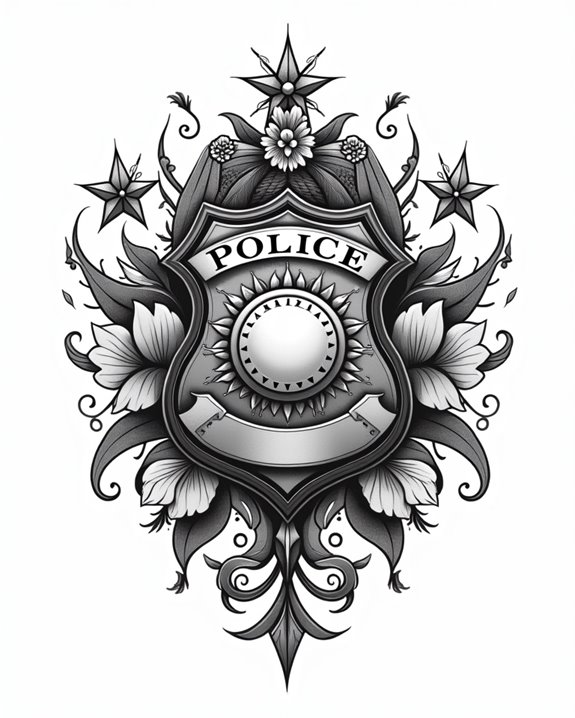 bold symmetrical police badge