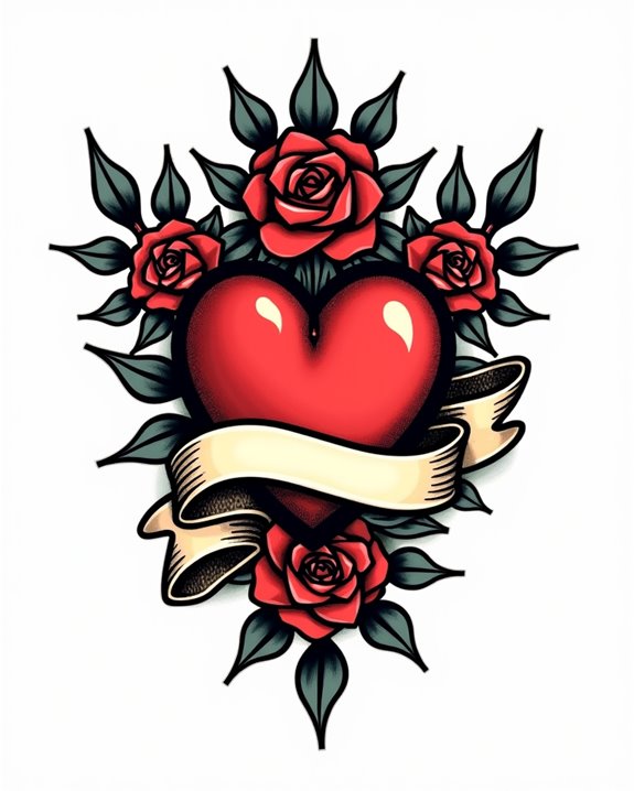 bold tiny heart tattoos