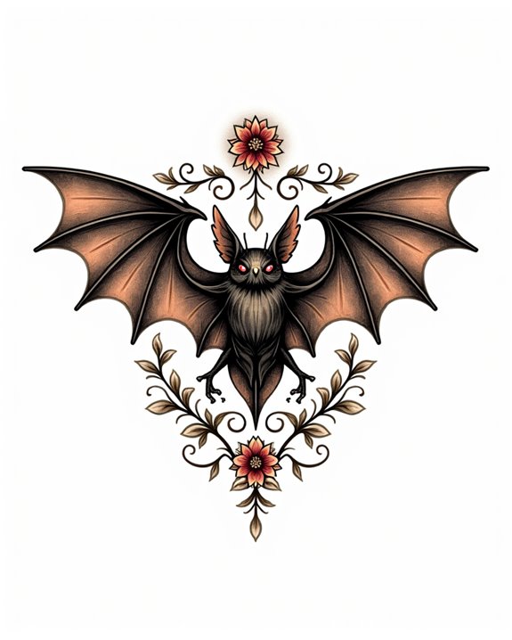 bold tribal bat symbolism