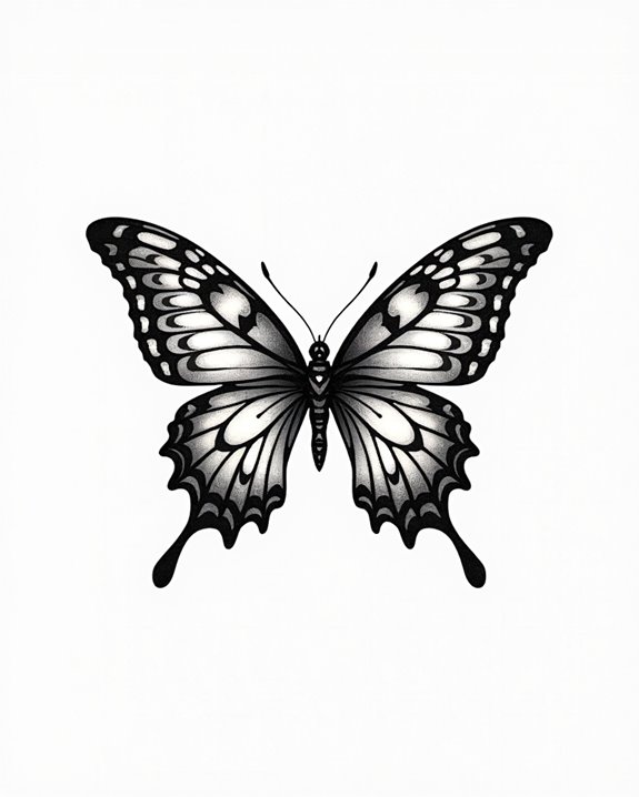 bold tribal butterfly design