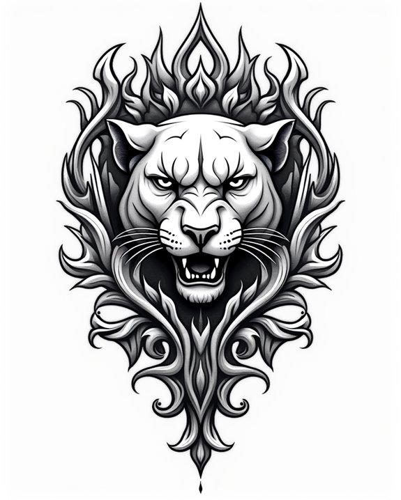 bold tribal panther design