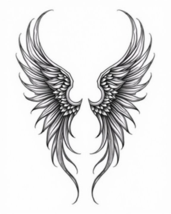 bold tribal wing design
