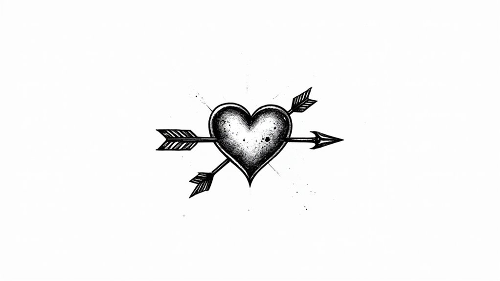 bold vintage heart tattoos