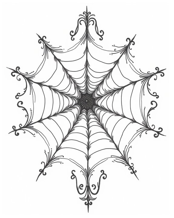 bold web tattoo details
