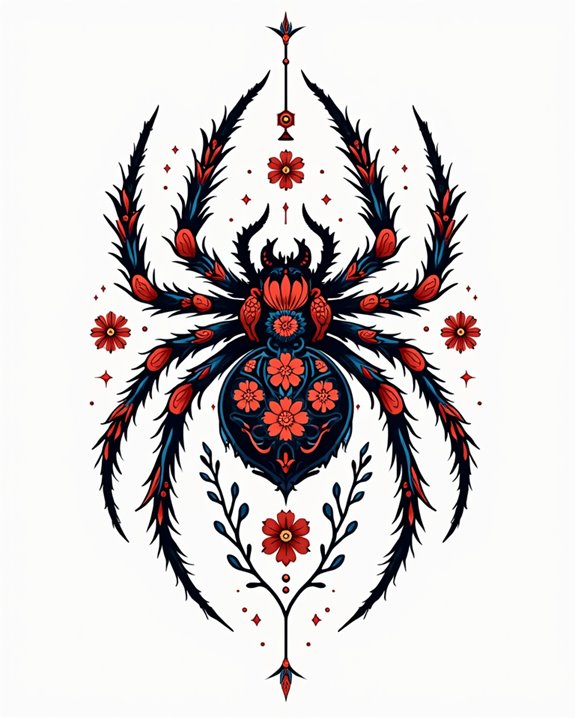 bold webbed skull design