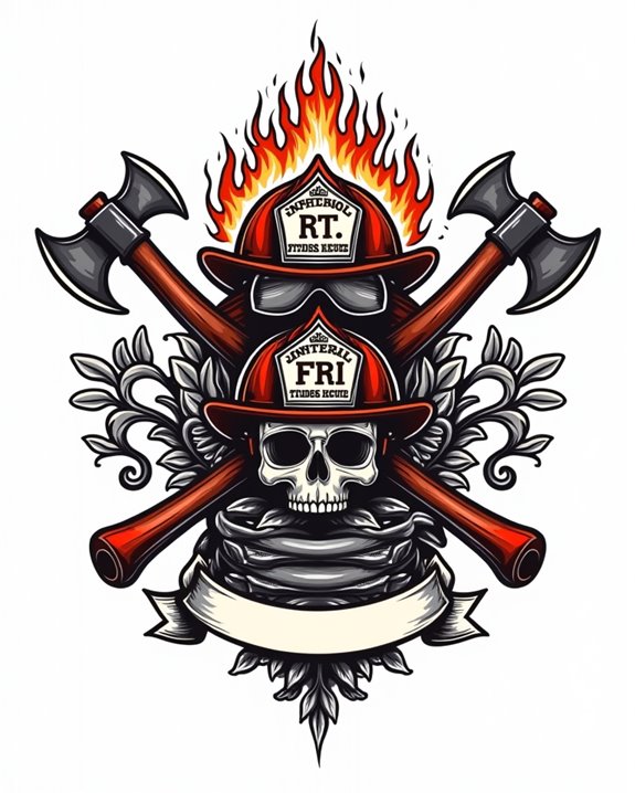 bravery in firefighting art