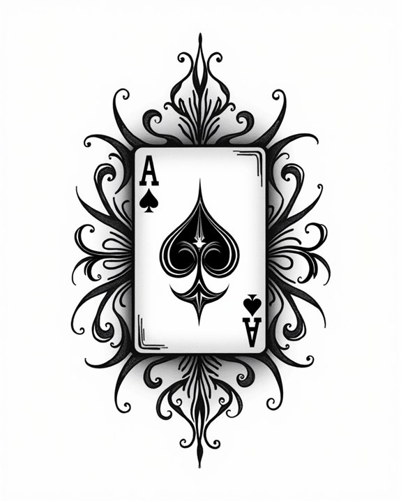 casino game tattoo art