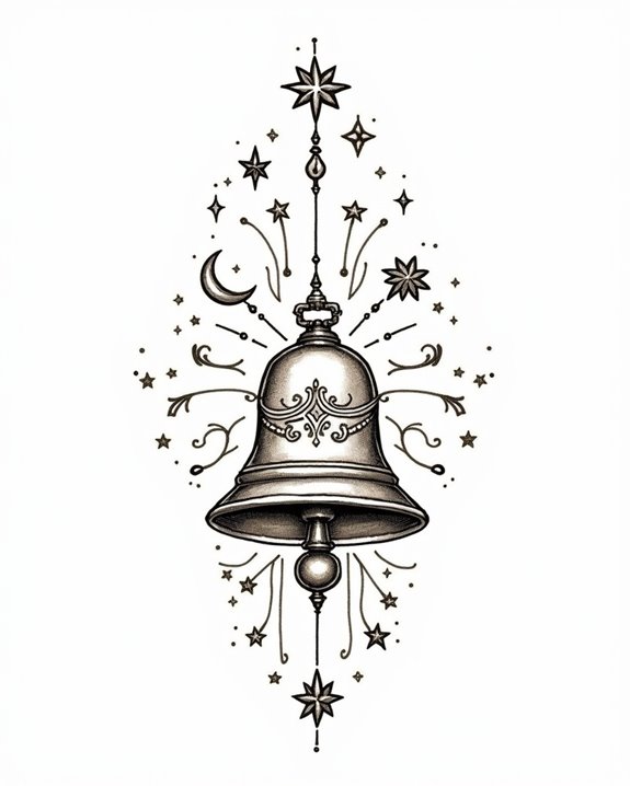 celestial bell with stars