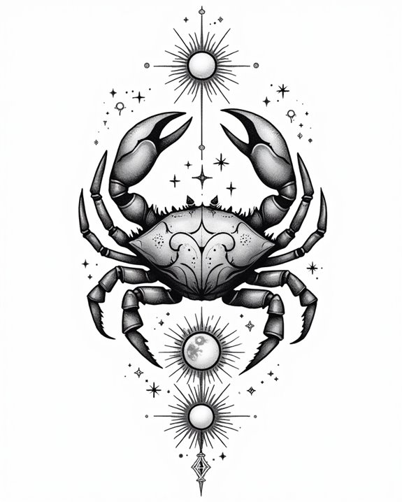 celestial cancer embrace symbols