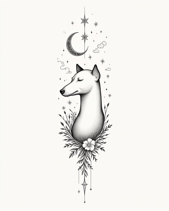 celestial dogs silhouettes art
