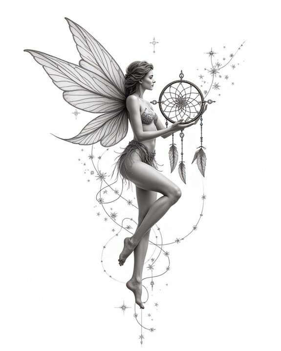 celestial dreamcatcher fairy art