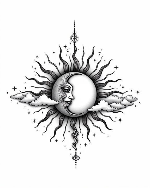 celestial dreamscape tattoo art