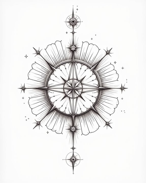 celestial guidance etched on skin