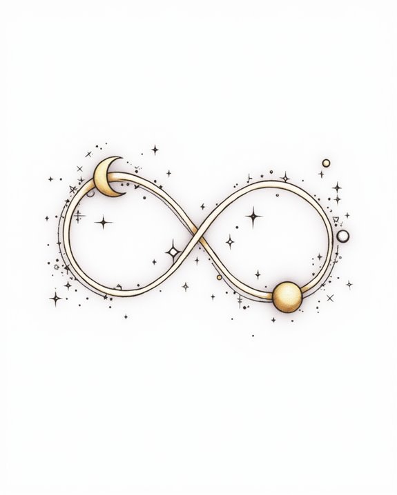 celestial infinity tattoo art
