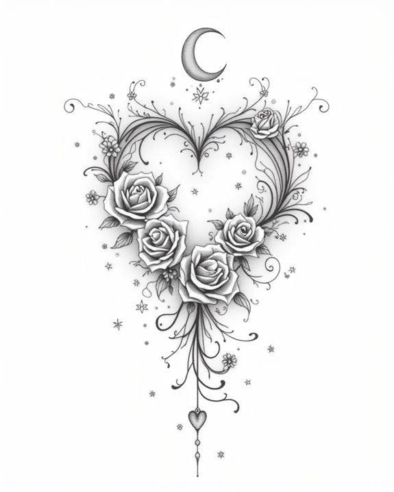 celestial love story tattoos