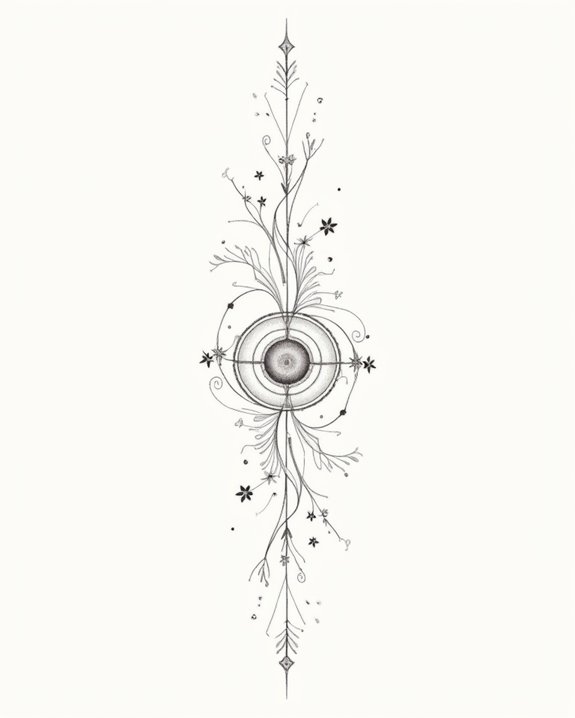 celestial minimalist animal tattoos