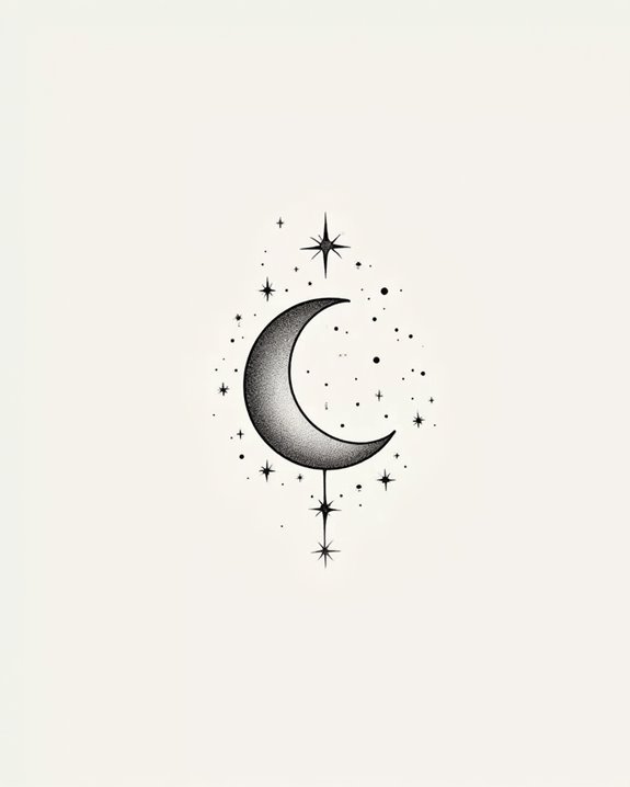celestial minimalist arm tattoo